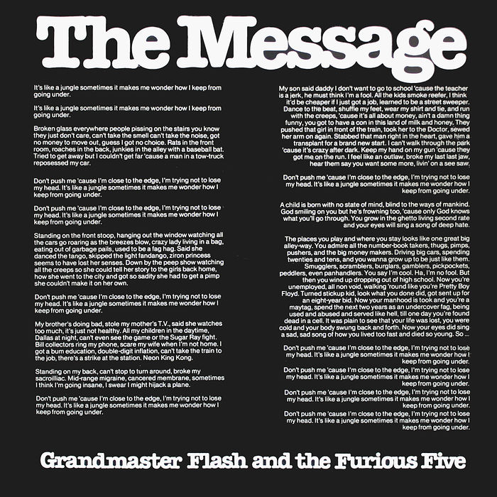 GRANDMASTER FLASH & FURIOUS FIVE greatest message's ( hip hop )